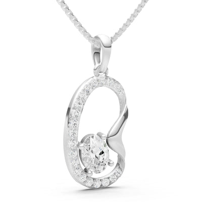 Diamond Crescent Embrace Pendant