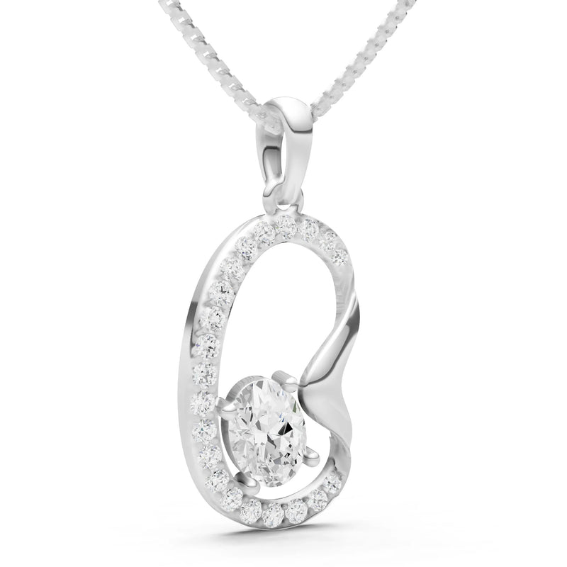 Diamond Crescent Embrace Pendant