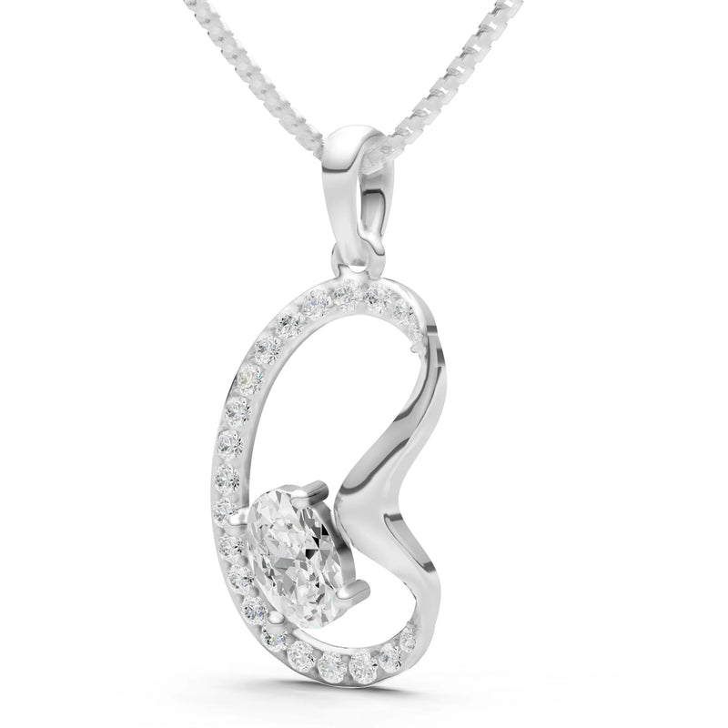 Diamond Crescent Embrace Pendant