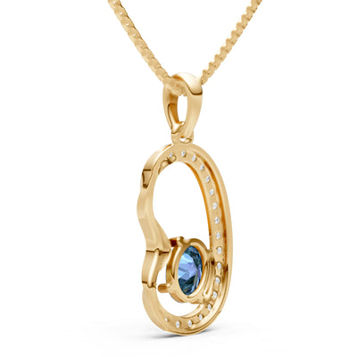 Alexandrite Crescent Dynamic Embrace Scintilla Pendant