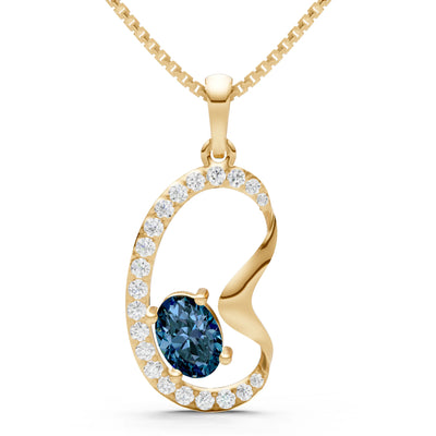 Alexandrite Crescent Dynamic Embrace Scintilla Pendant