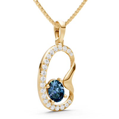 Alexandrite Crescent Dynamic Embrace Scintilla Pendant