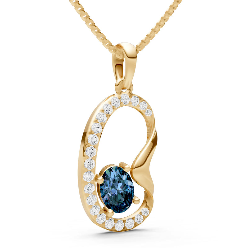 Alexandrite Crescent Dynamic Embrace Scintilla Pendant