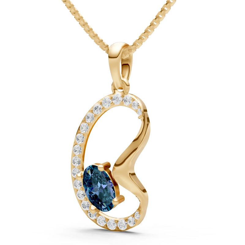 Alexandrite Crescent Dynamic Embrace Scintilla Pendant