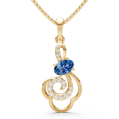 London Blue Topaz Bloom Pendant