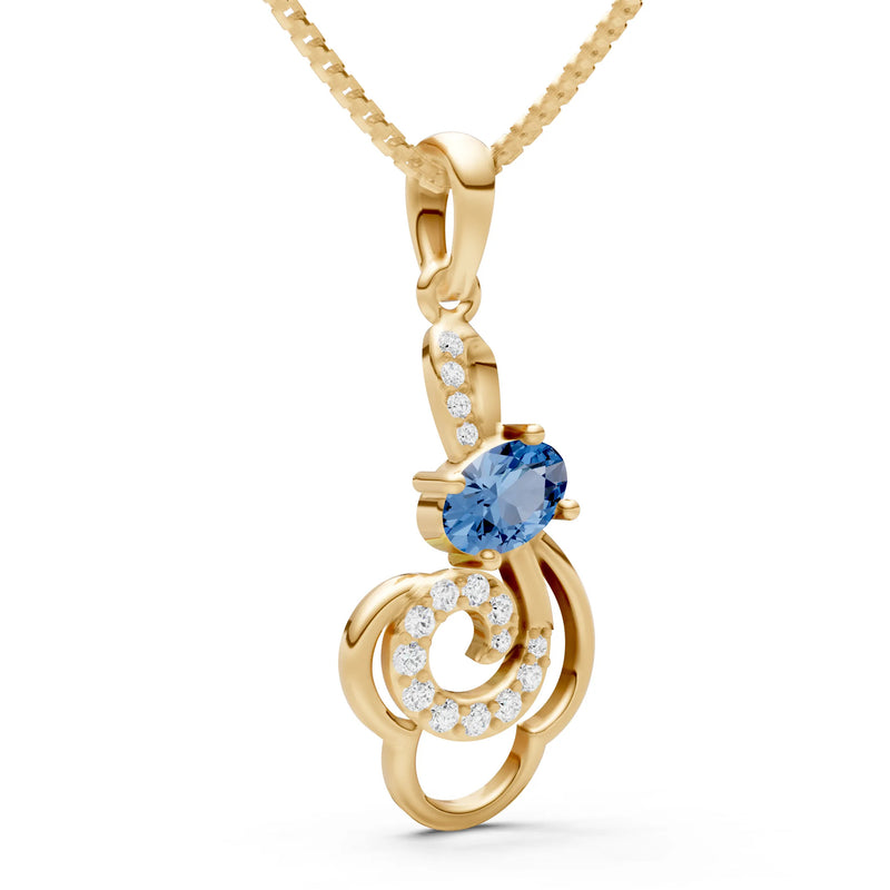 London Blue Topaz Bloom Pendant