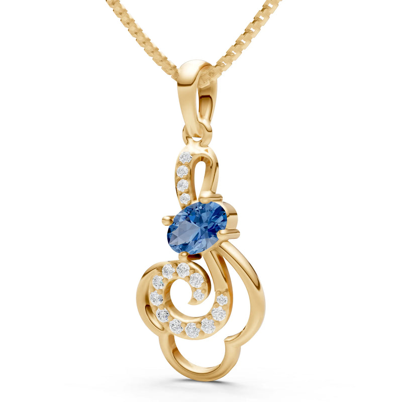 London Blue Topaz Bloom Pendant