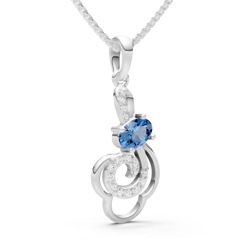 London Blue Topaz Bloom Pendant