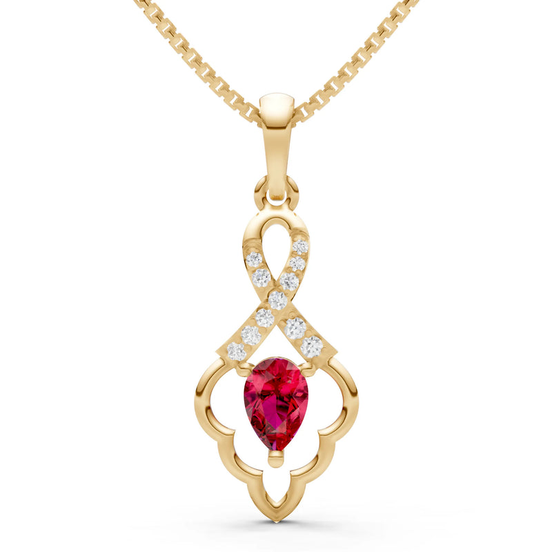 Ruby Loop Pendant