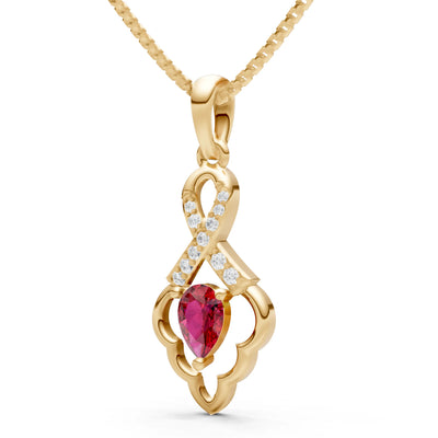 Ruby Loop Pendant