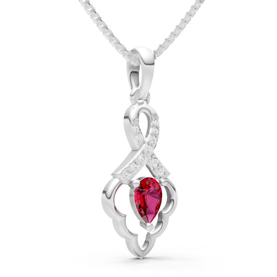 Ruby Loop Pendant