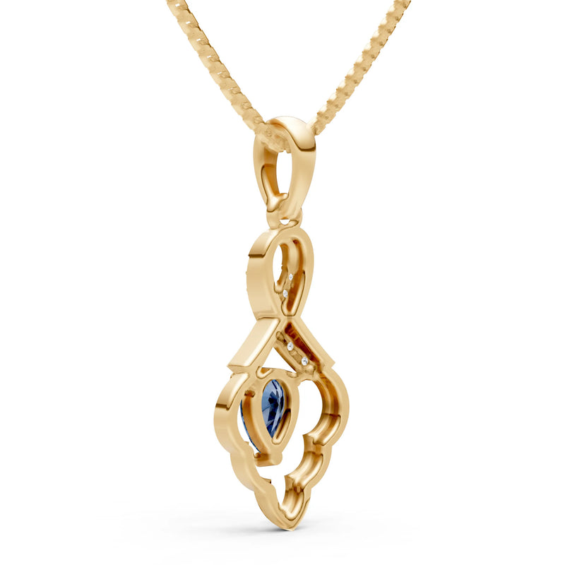London Blue Topaz Loop Pendant