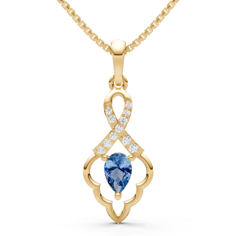 London Blue Topaz Loop Pendant