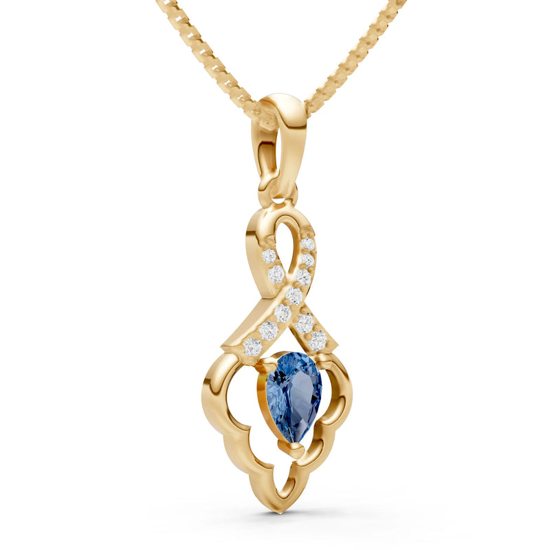 London Blue Topaz Loop Pendant