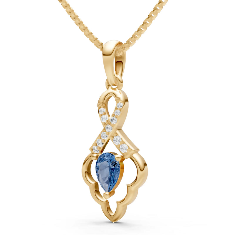 London Blue Topaz Loop Pendant