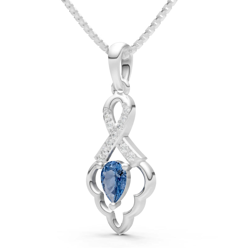 London Blue Topaz Loop Pendant