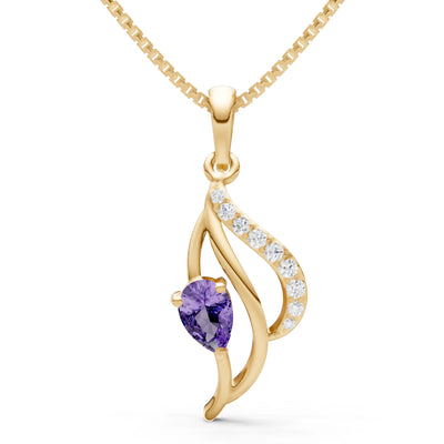 Amethyst Petal Pendant