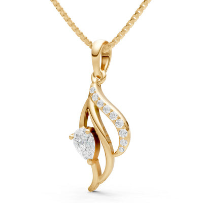 Diamond Petal Pendant