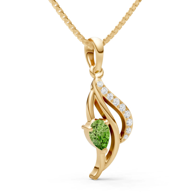 Peridot Petal Pendant