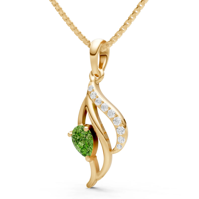 Peridot Petal Pendant