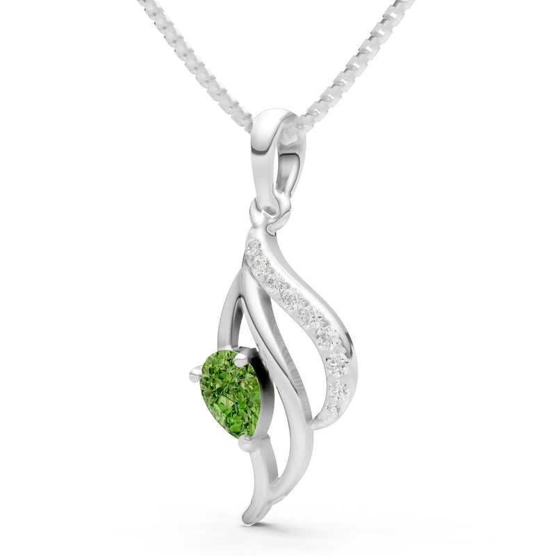 Peridot Petal Pendant