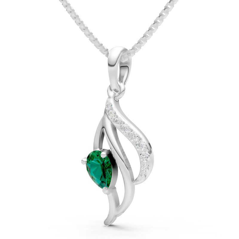 Emerald Petal Pendant