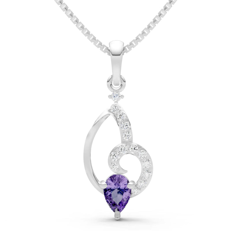 Amethyst Butterfly Wing Pendant