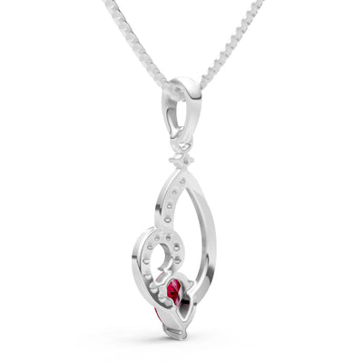 Ruby Whorl Base Brilliance Pendant