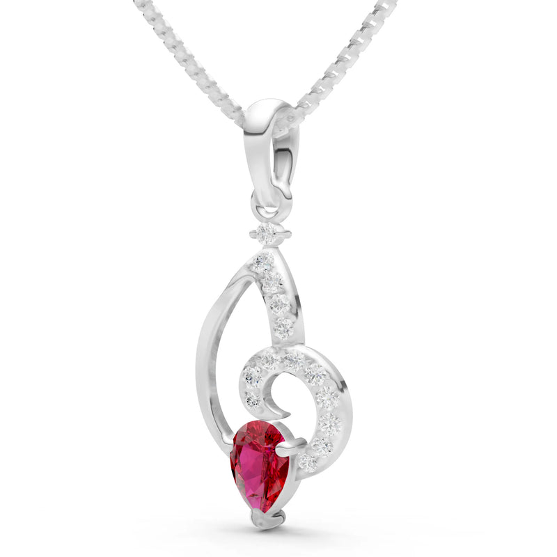 Ruby Whorl Base Brilliance Pendant