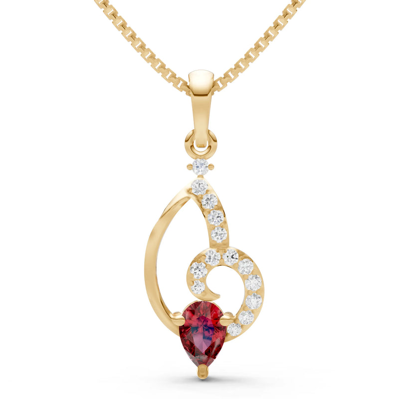 Garnet Whorl Base Brilliance Pendant