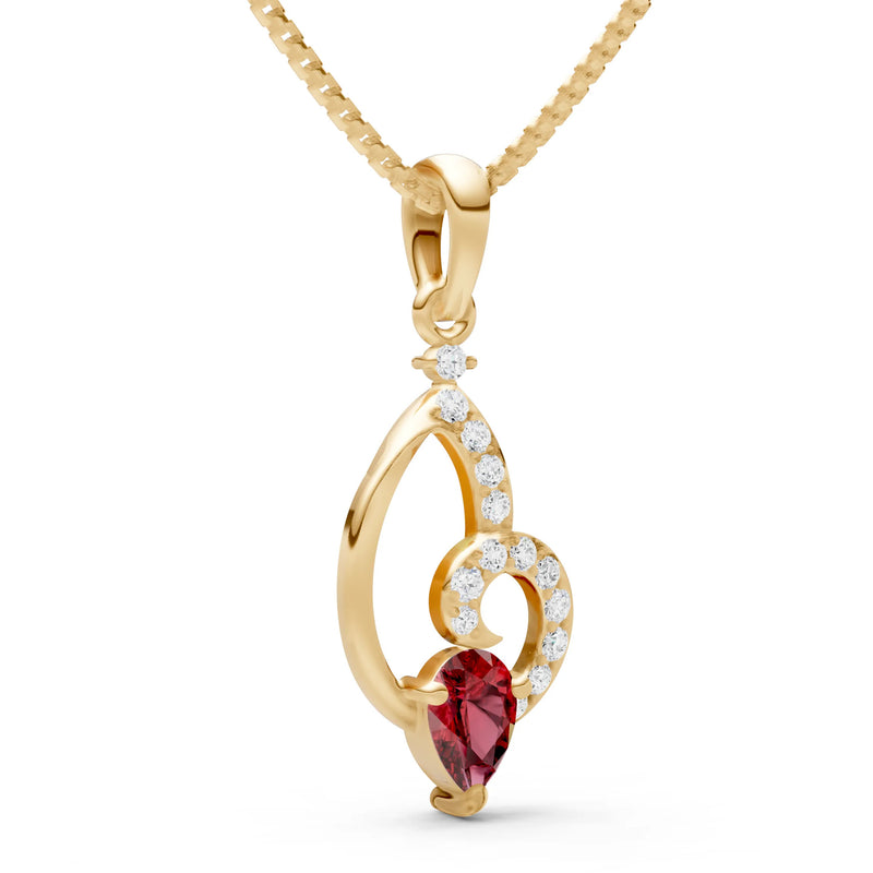 Garnet Whorl Base Brilliance Pendant