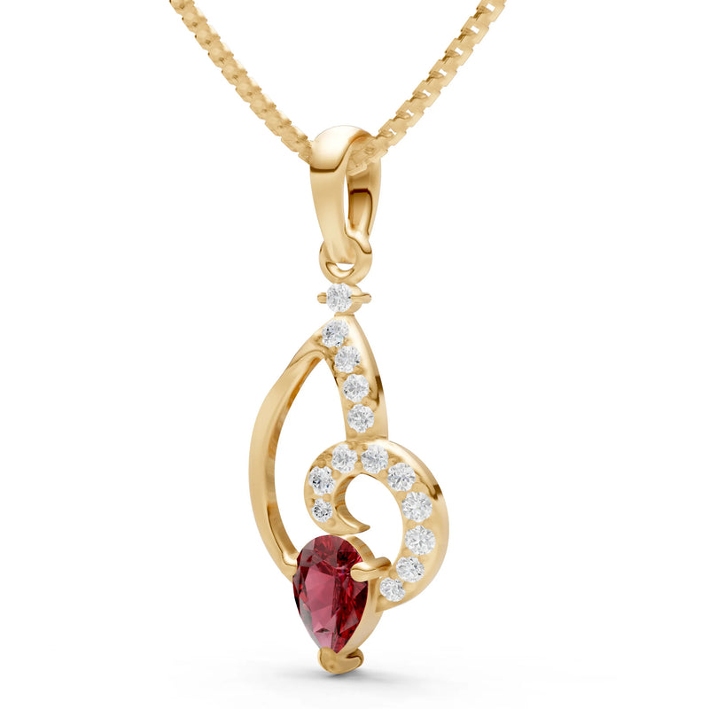 Garnet Whorl Base Brilliance Pendant