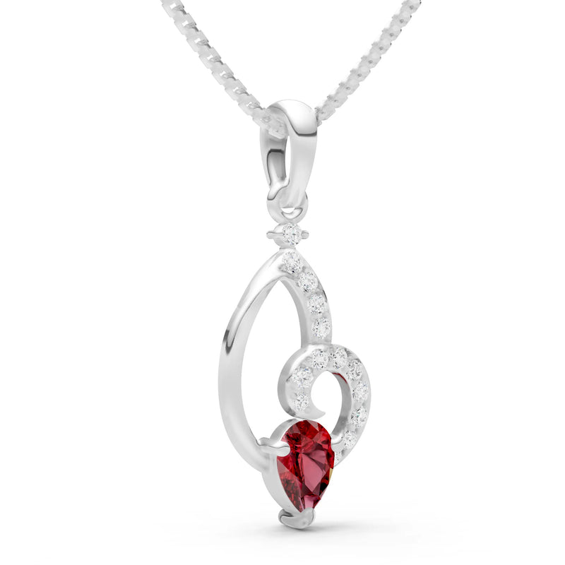Garnet Whorl Base Brilliance Pendant