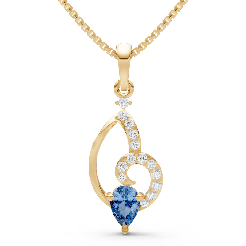 London Blue Topaz Butterfly Wing Pendant