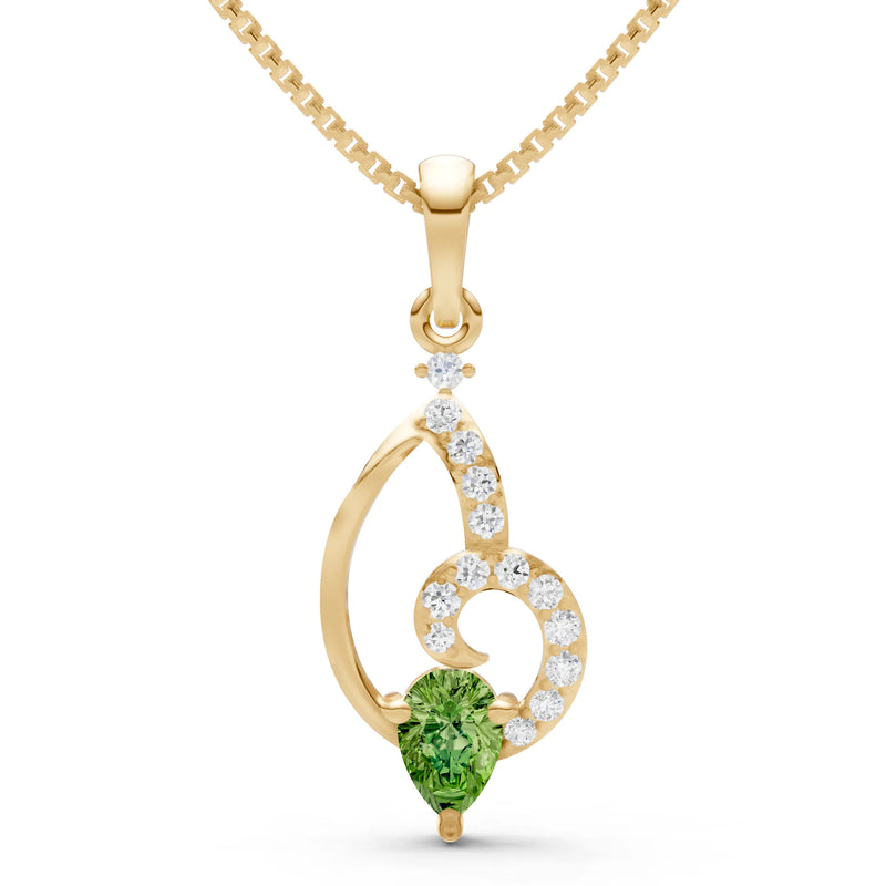 Peridot Butterfly Wing Pendant
