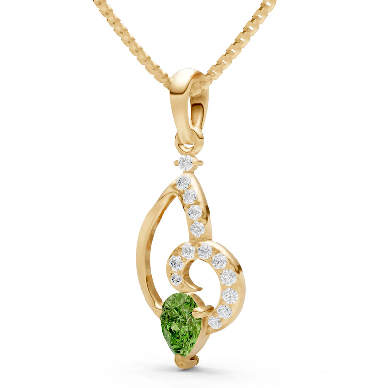 Peridot Butterfly Wing Pendant