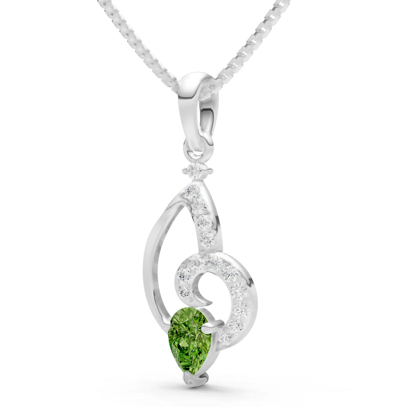 Peridot Butterfly Wing Pendant