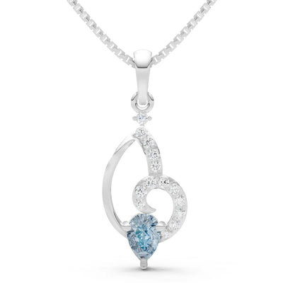 Aquamarine Butterfly Wing Pendant