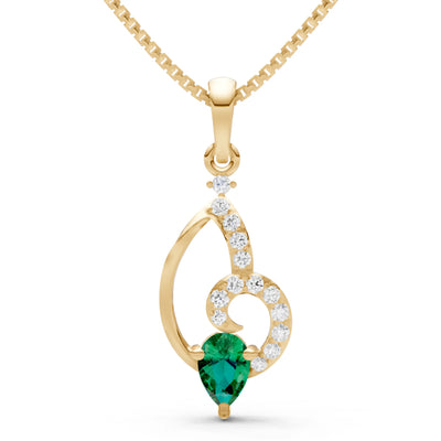 Emerald Whorl Base Brilliance Pendant