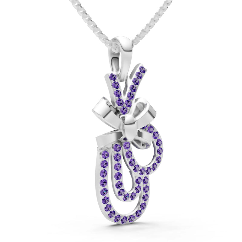 Amethyst Ribbons Pendant