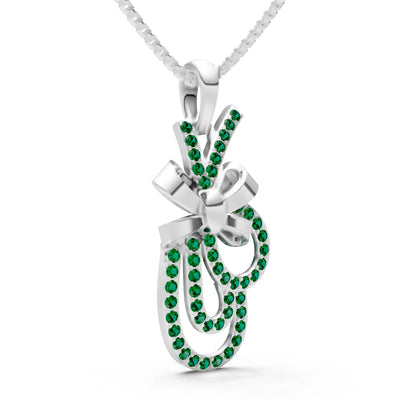 Emerald Tied Scrollwork Adorn Pendant