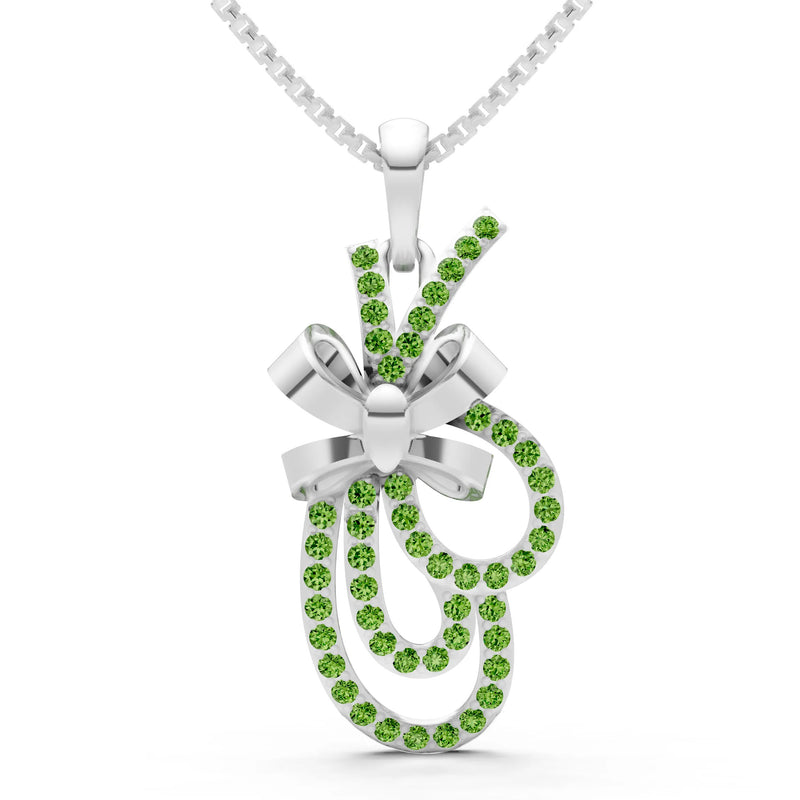 Peridot Tied Scrollwork Adorn Pendant