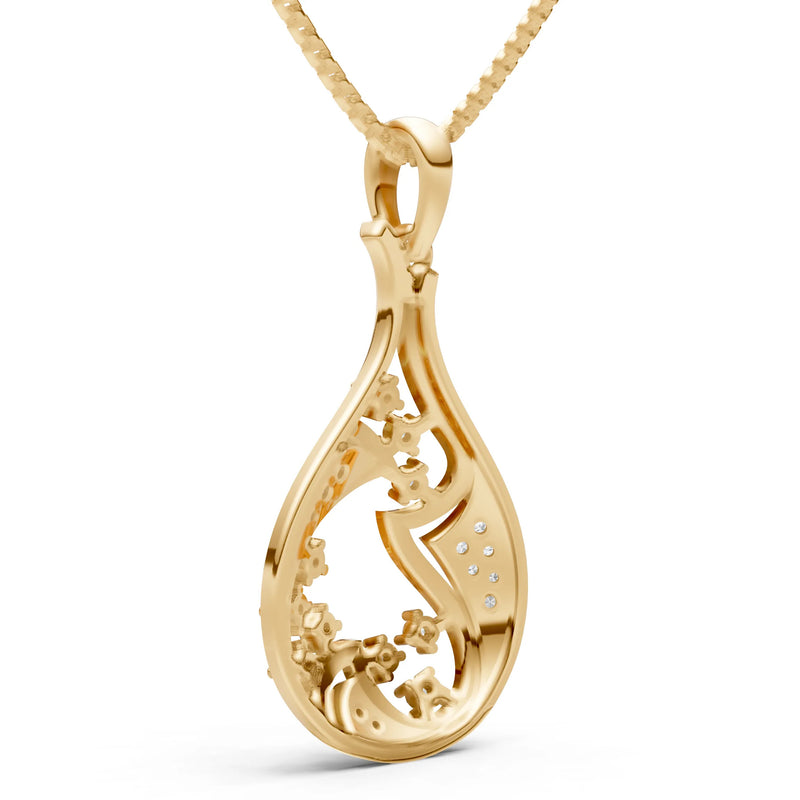 Geometric Pear Pendant