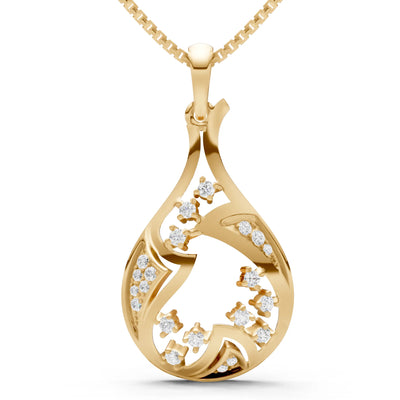 Geometric Pear Pendant