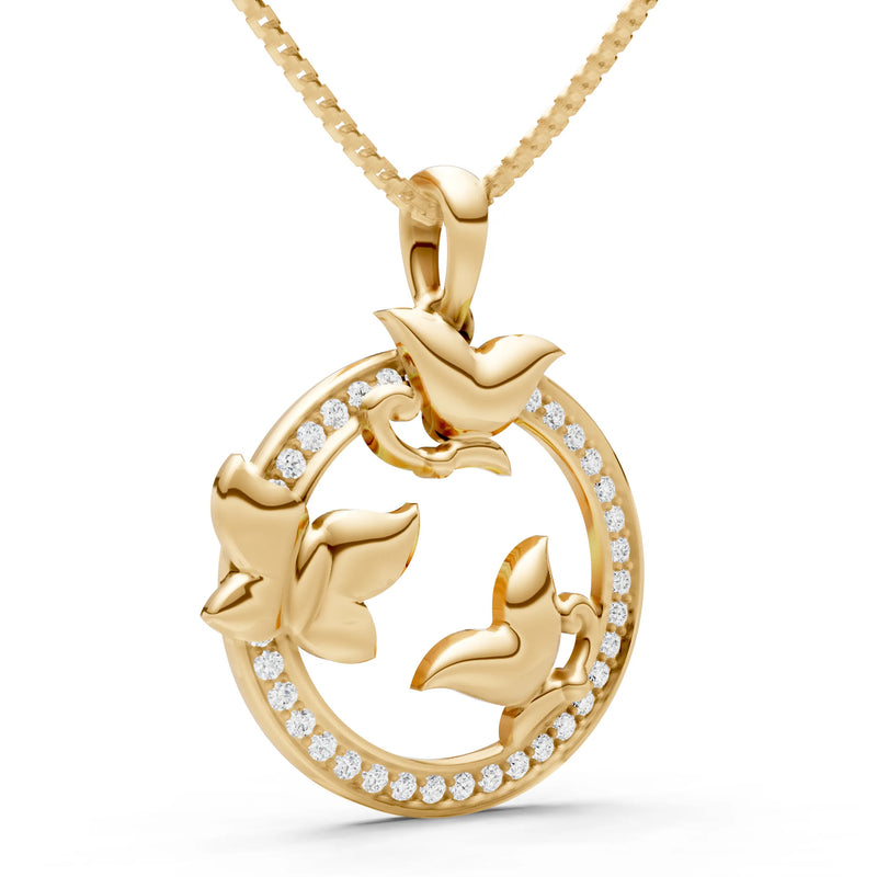 Diamond Circlet Flight Life Pendant
