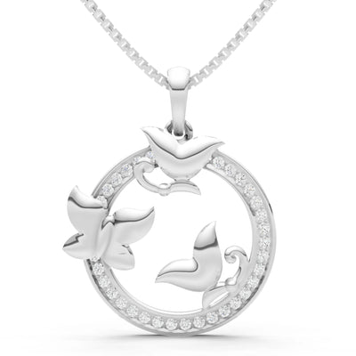 Diamond Circlet Flight Life Pendant
