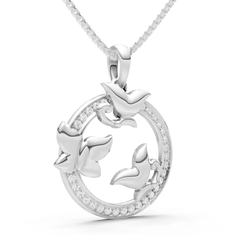Diamond Circlet Flight Life Pendant