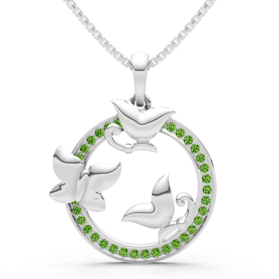 Peridot Circlet Flight Life Pendant