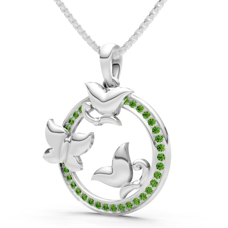 Peridot Circlet Flight Life Pendant