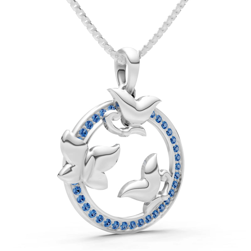 London Blue Topaz Butterflies Pendant
